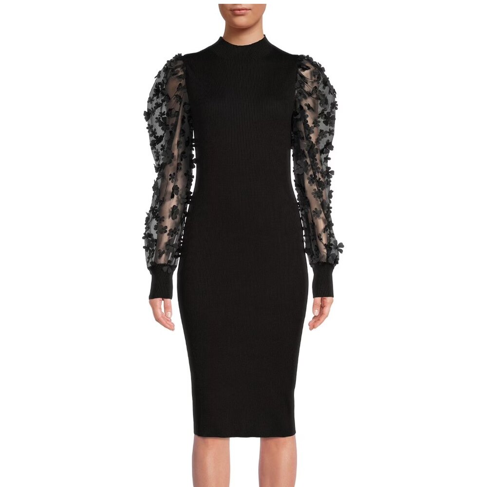 No Boundaries Black Funnel Neck Midi Dress Size XXL 19 New With Tags